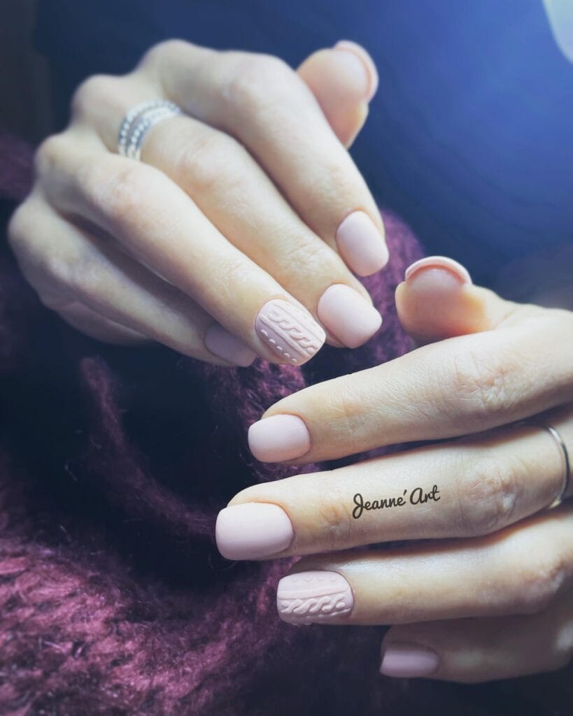 Pose de gel avec nail art réalisée par Jeanne'Art